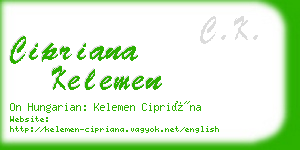 cipriana kelemen business card